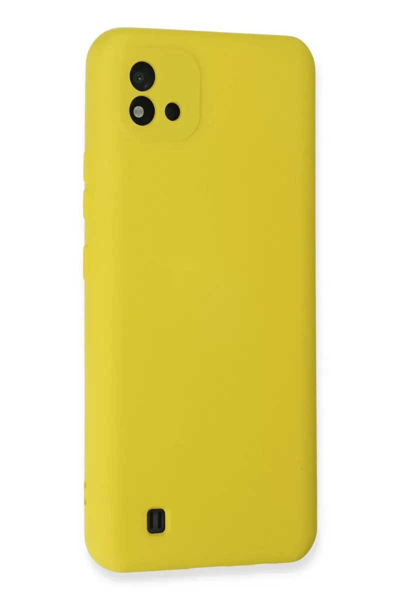 Realme C11 2021 Kılıf Nano içi Kadife Silikon - Sarı