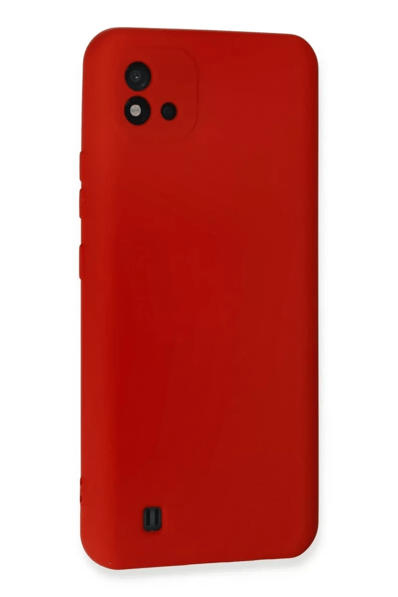 Realme C11 2021 Kılıf Nano içi Kadife Silikon - Kırmızı