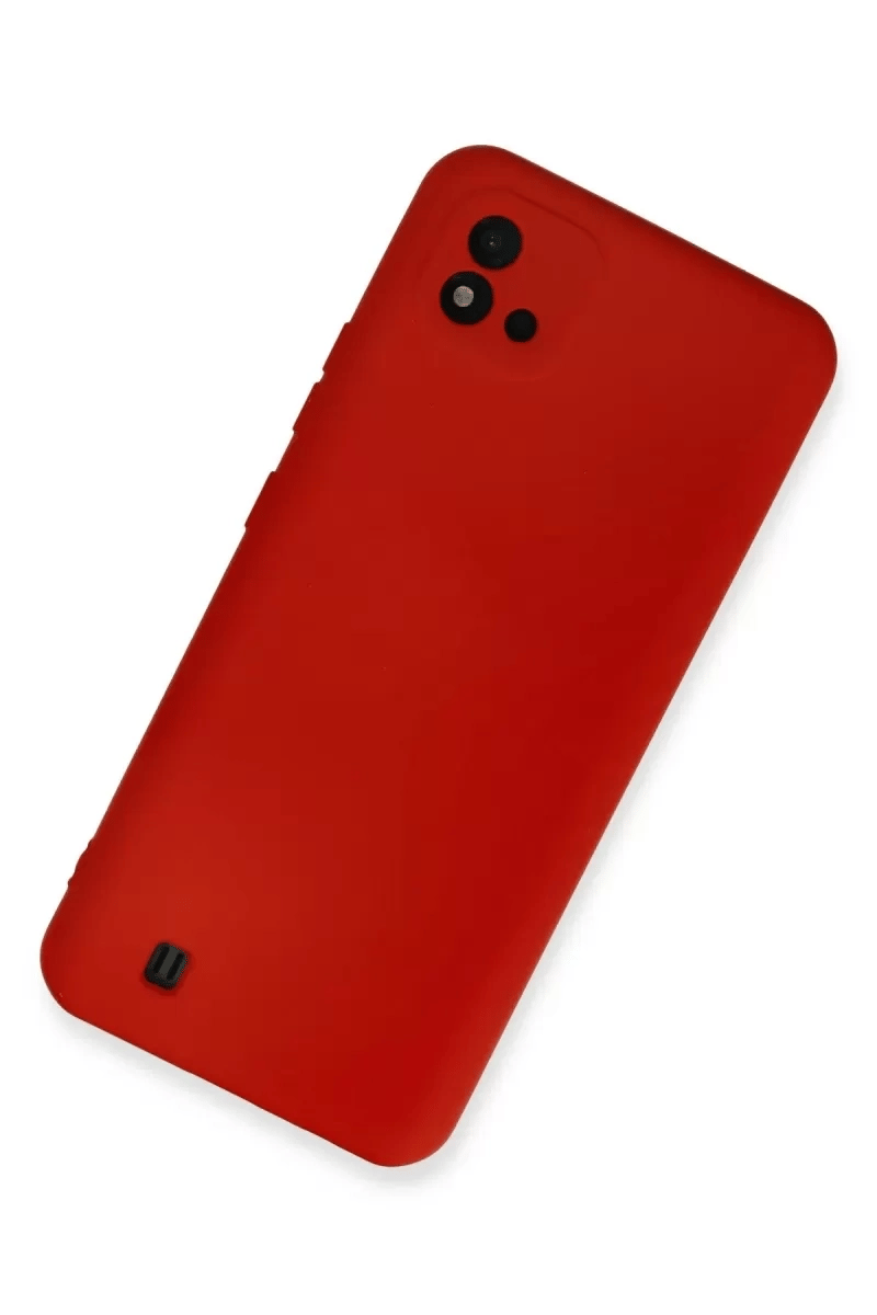 Realme C11 2021 Kılıf Nano içi Kadife Silikon - Kırmızı