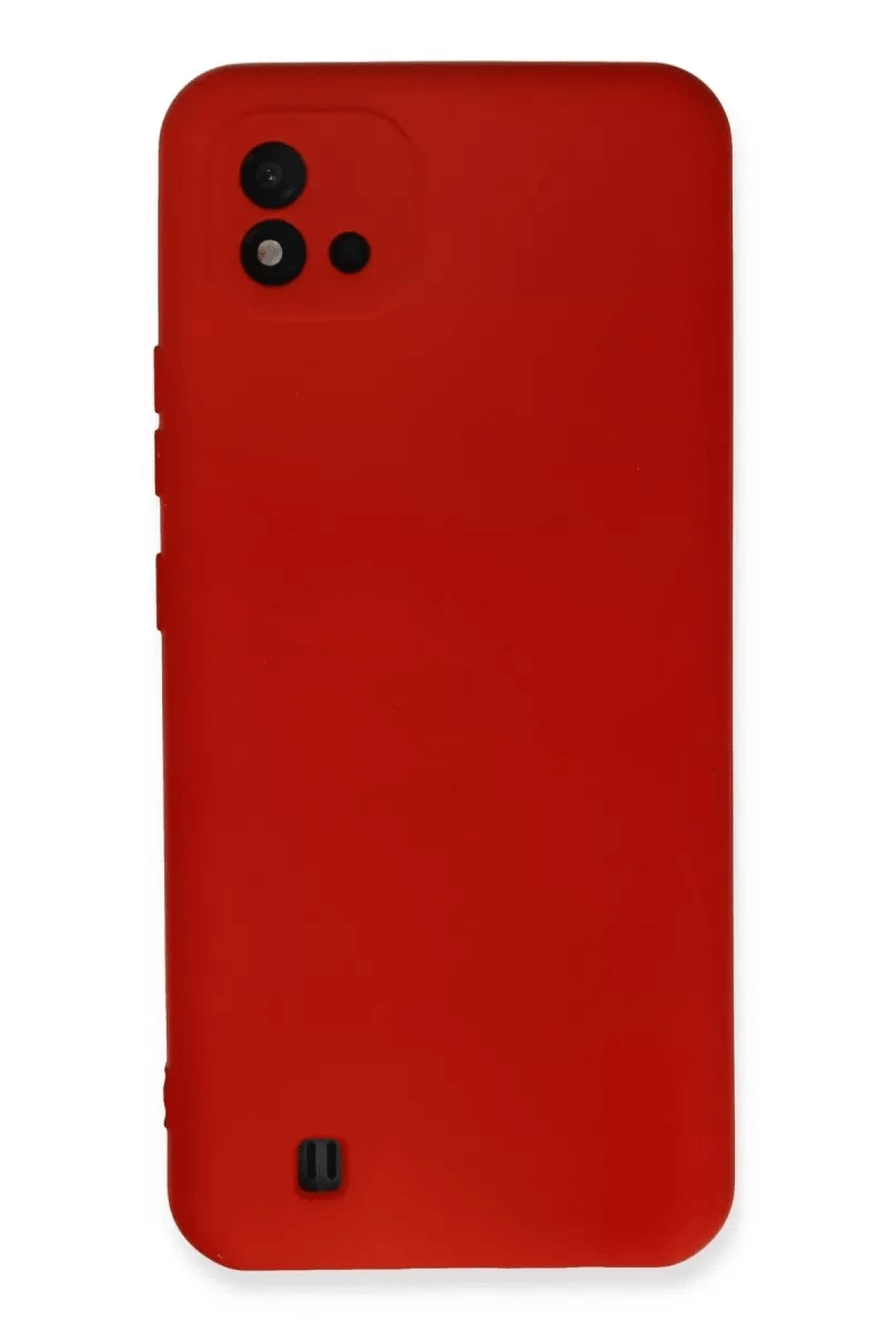 Realme C11 2021 Kılıf Nano içi Kadife Silikon - Kırmızı