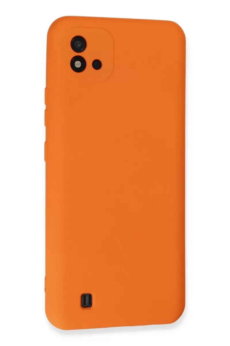 Realme C11 2021 Kılıf Nano içi Kadife Silikon - Turuncu
