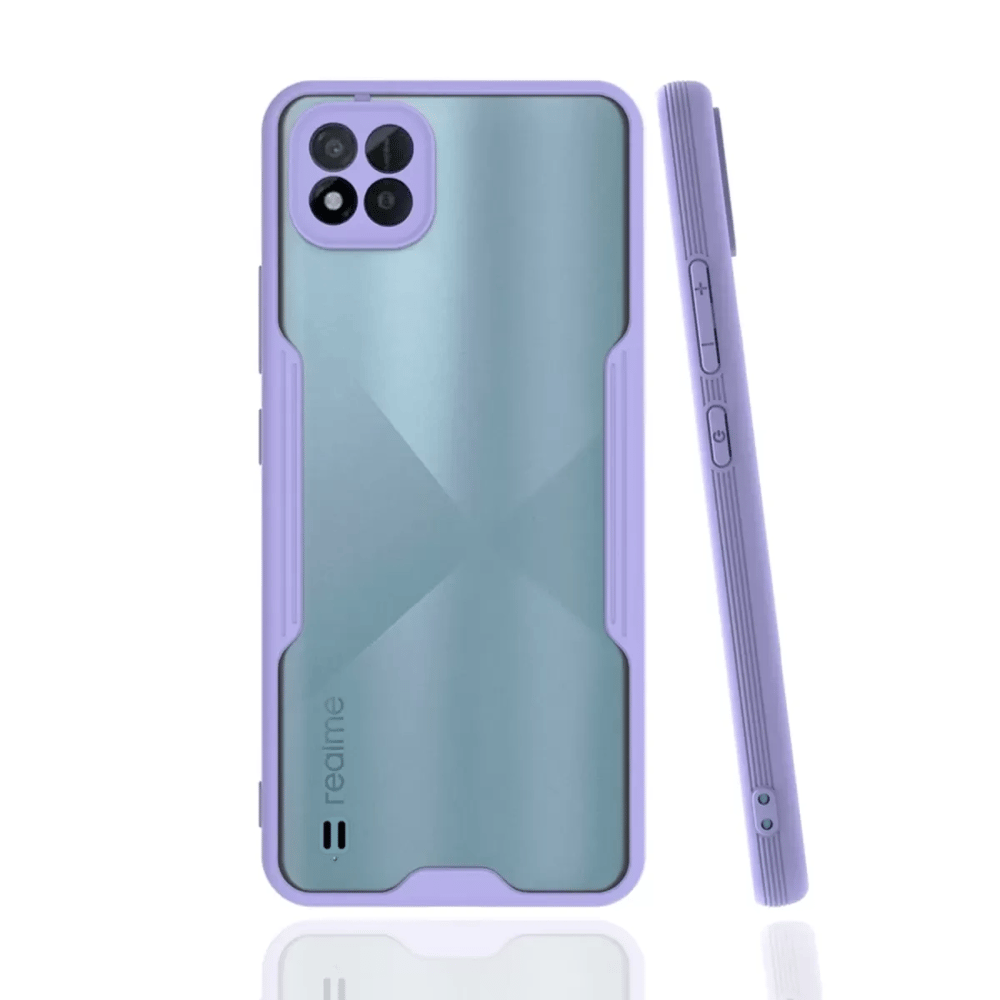Realme C11 2021 Kılıf Platin Silikon - Lila