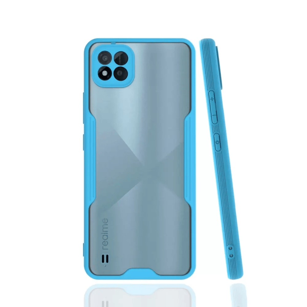 Realme C11 2021 Kılıf Platin Silikon - Mavi