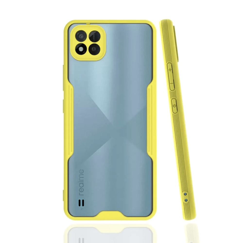 Realme C11 2021 Kılıf Platin Silikon - Sarı