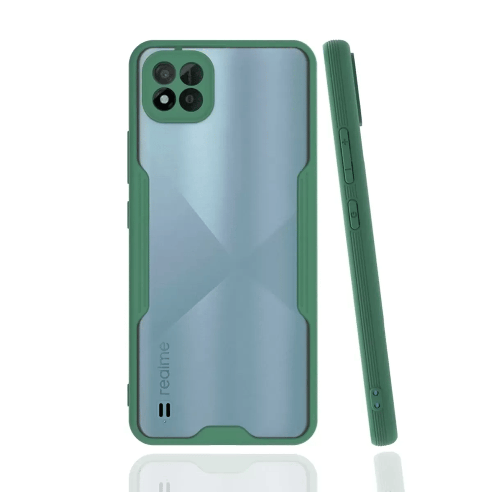 Realme C11 2021 Kılıf Platin Silikon - Yeşil