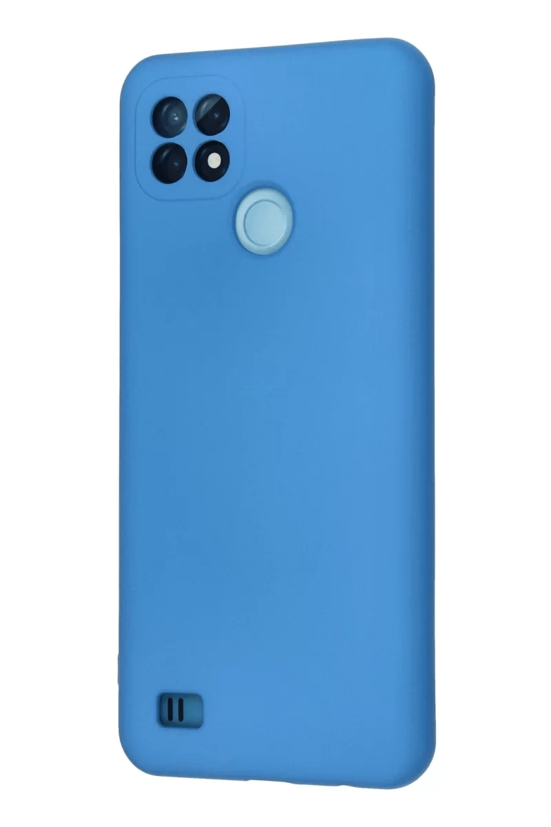 Realme C21 Kılıf Nano içi Kadife Silikon - Mavi