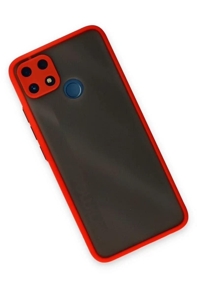 Realme C25 Kılıf Montreal Silikon Kapak - Kırmızı