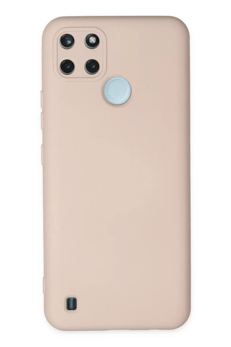Realme C25Y Kılıf Nano içi Kadife Silikon - Pudra