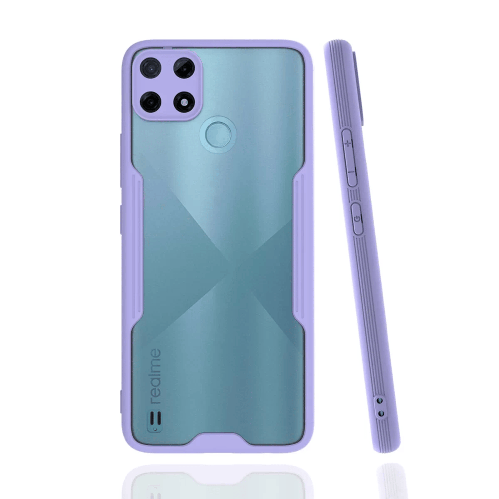 Realme C25Y Kılıf Platin Silikon - Lila