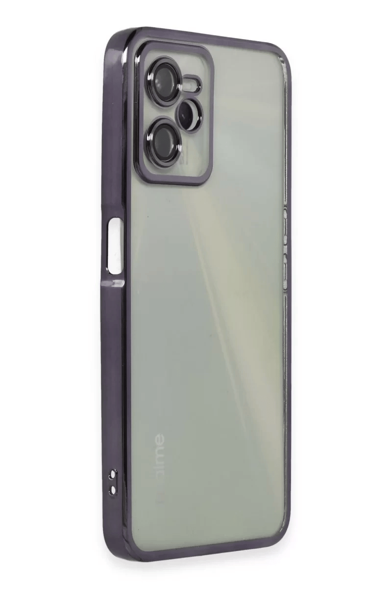 Realme C35 Kılıf Lensli Silikon - Mor