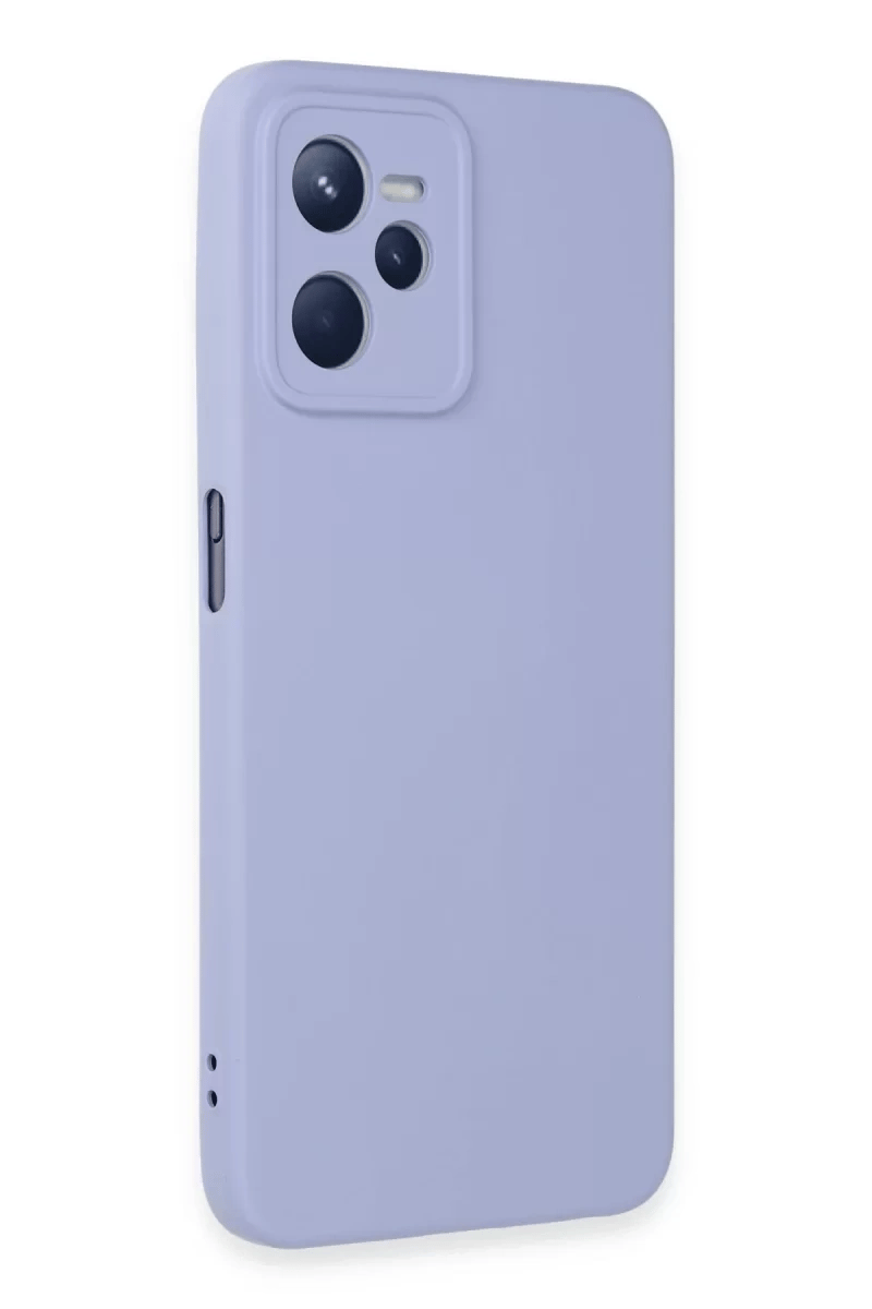 Realme C35 Kılıf Nano içi Kadife Silikon - Lila