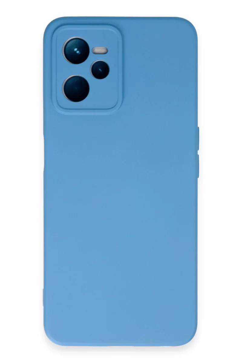 Realme C35 Kılıf Nano içi Kadife Silikon - Mavi