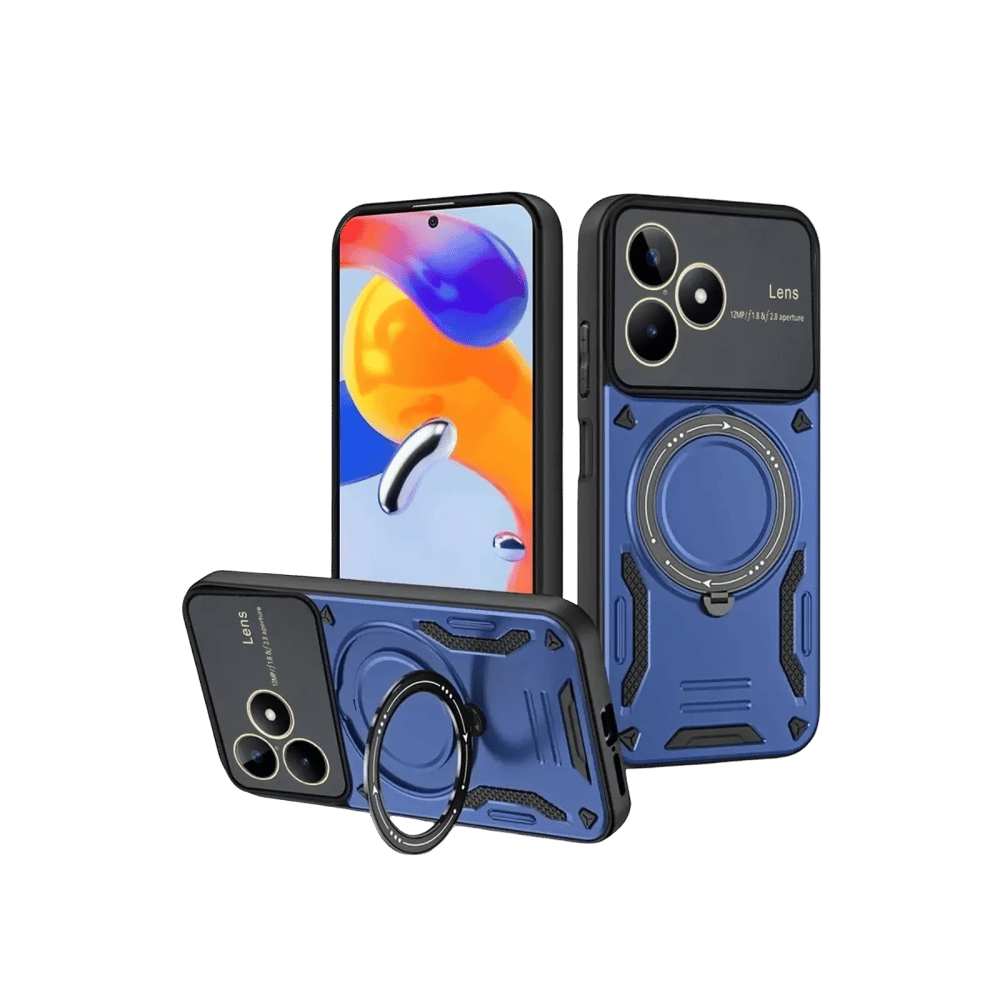 Realme C53 Kılıf Joy Lens Standlı Kapak - Lacivert