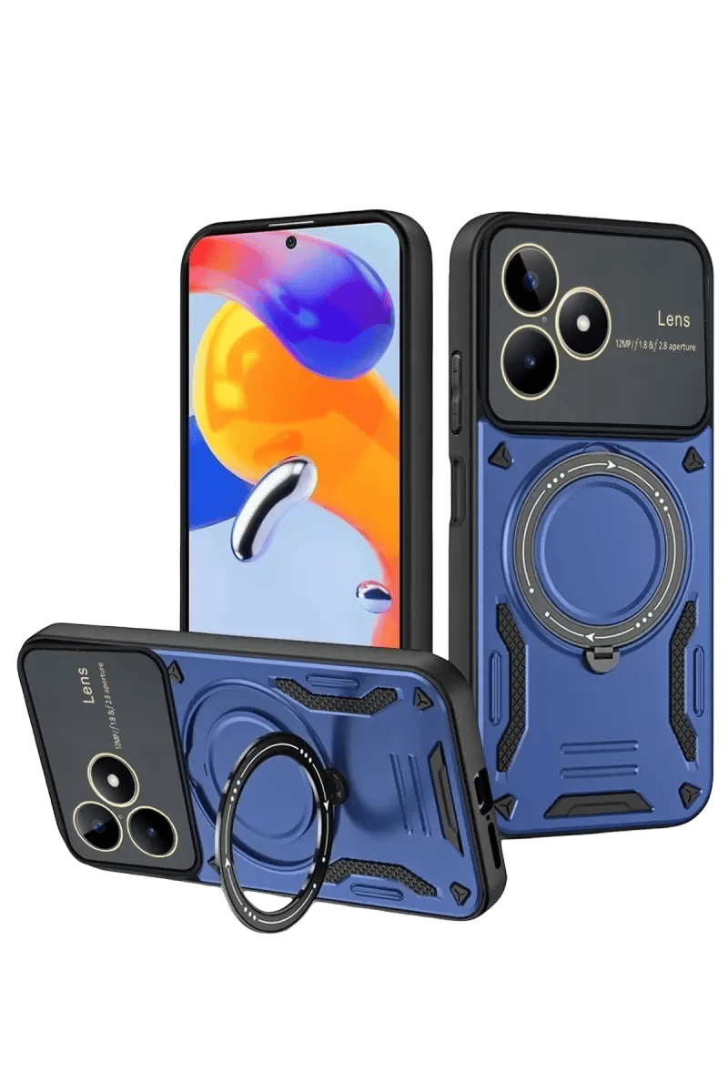 Realme C53 Kılıf Joy Lens Standlı Kapak - Lacivert