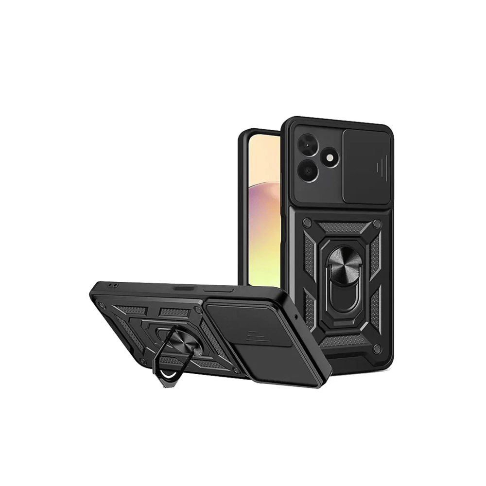 Realme C53 Kılıf Pars Lens Yüzüklü Silikon - Siyah