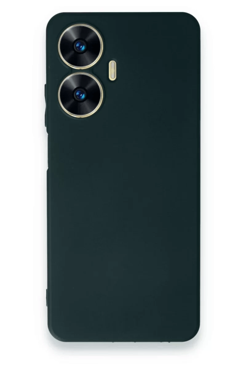 Realme C55 Kılıf First Silikon - Koyu Yeşil