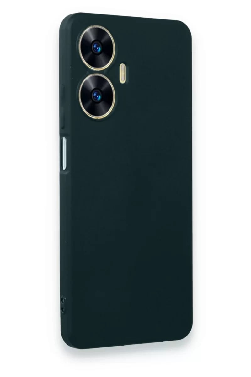 Realme C55 Kılıf First Silikon - Koyu Yeşil