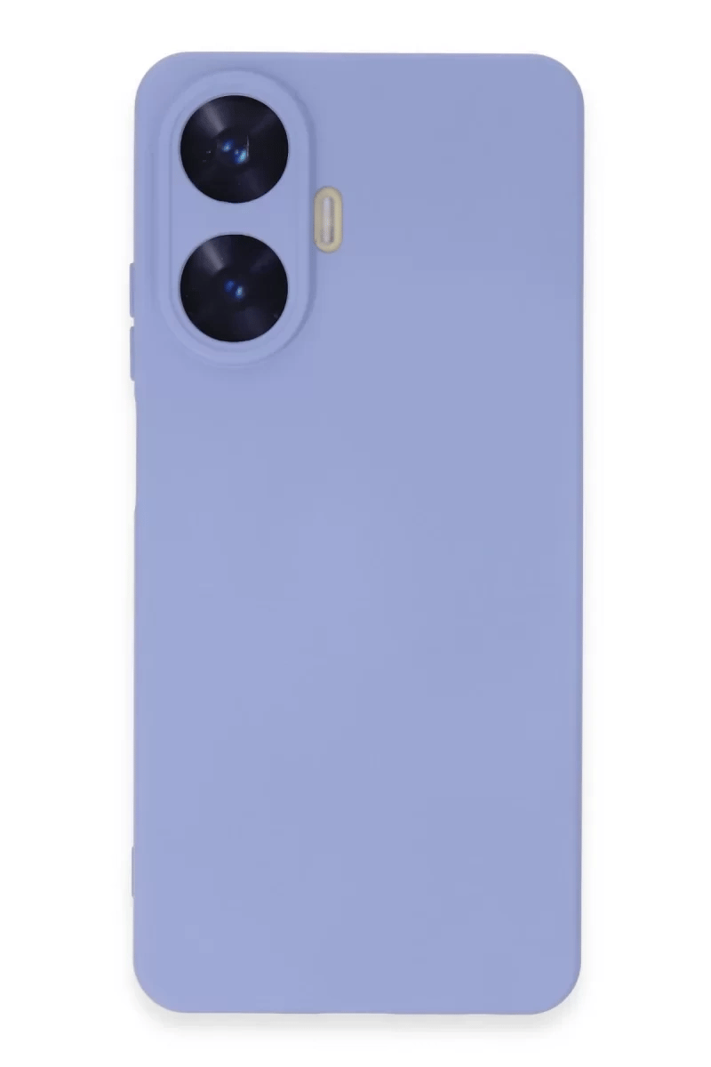 Realme C55 Kılıf Nano içi Kadife Silikon - Lila