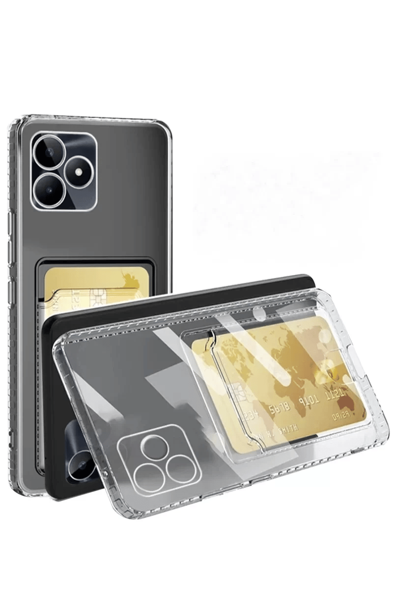 Realme Note 50 4G Kılıf Kart Şeffaf Silikon - Şeffaf