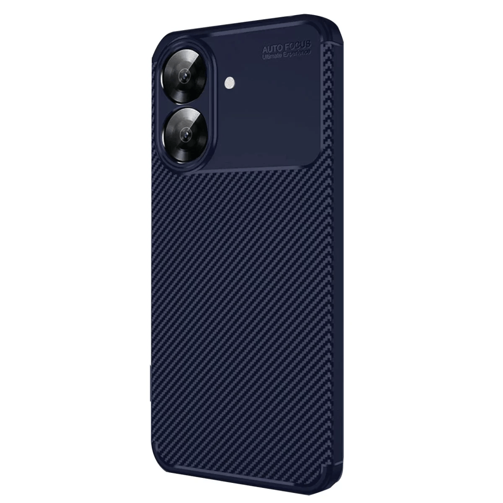 Realme Note 60 Kılıf Auto Focus Karbon Kapak - Lacivert