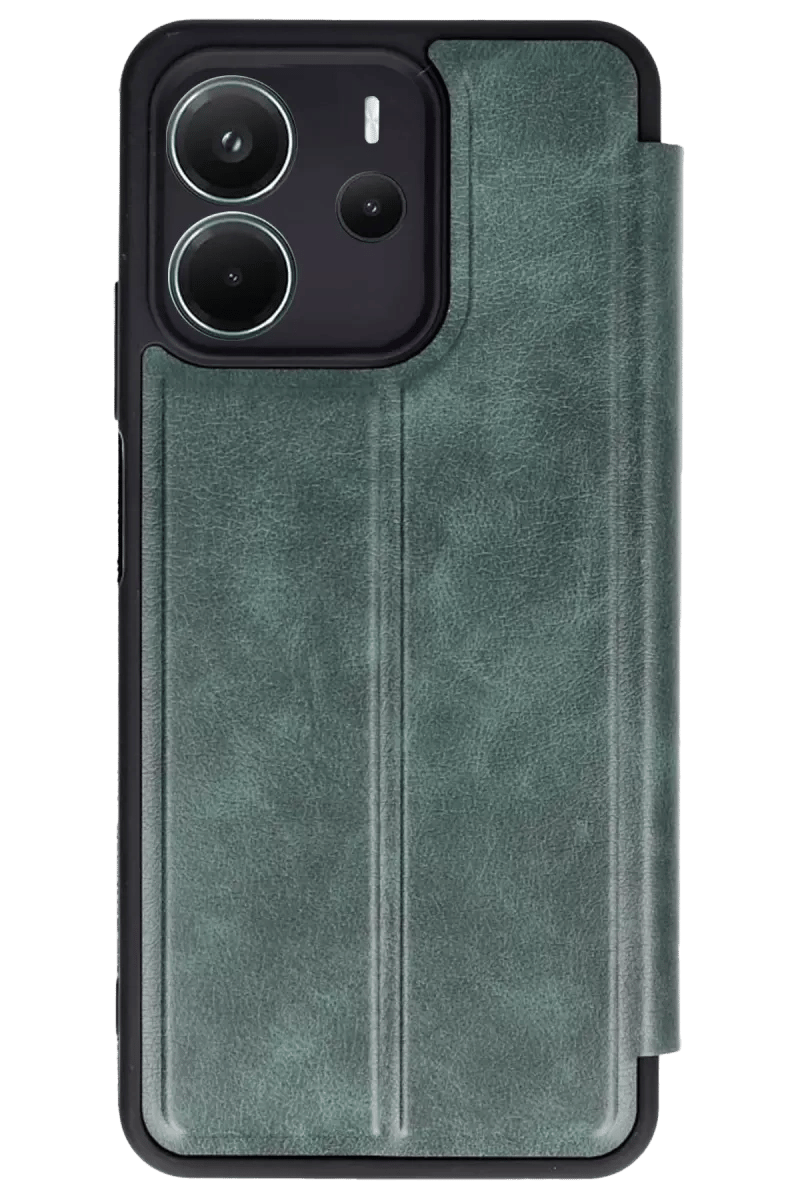 Redmi Note 14 4G Kılıf Flip Cover - Koyu Yeşil