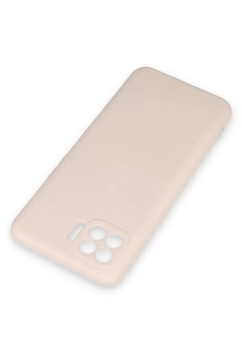 Reno 4 Lite Kılıf Nano içi Kadife Silikon - Pudra