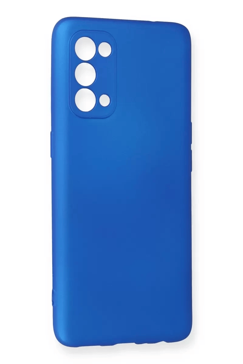 Reno 5 Kılıf First Silikon - Mavi