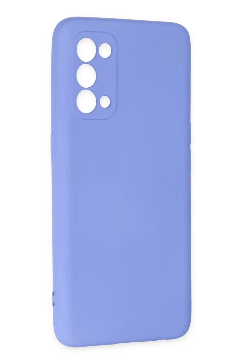 Reno 5 Kılıf Nano içi Kadife Silikon - Lila