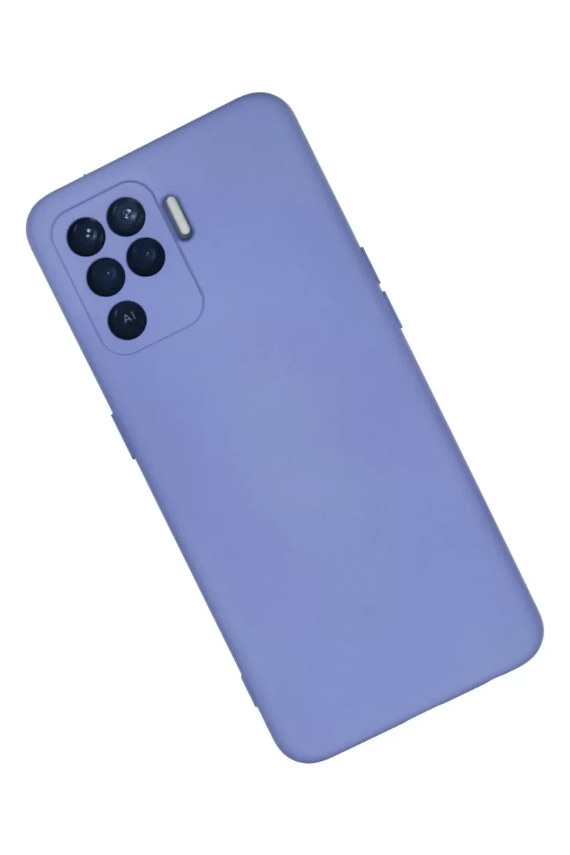 Reno 5 Lite Kılıf Nano içi Kadife Silikon - Lila