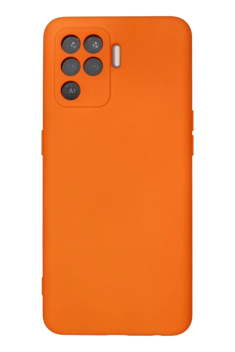 Reno 5 Lite Kılıf Nano içi Kadife Silikon - Turuncu
