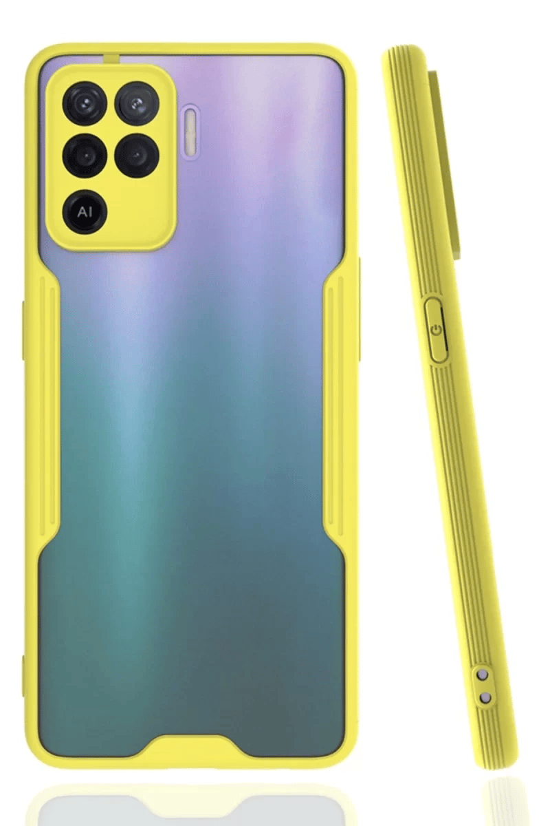 Reno 5 Lite Kılıf Platin Silikon - Sarı