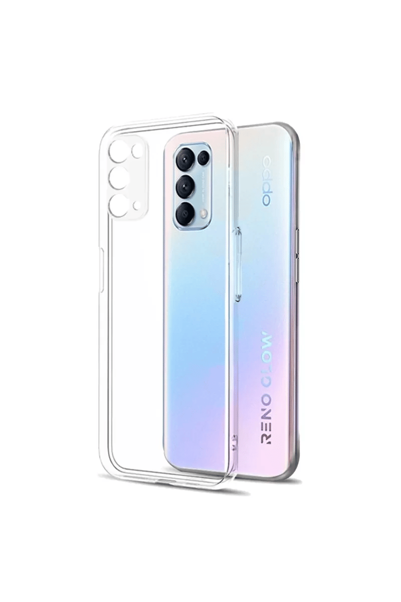 Reno 5 Pro Kılıf Lüx Şeffaf Silikon