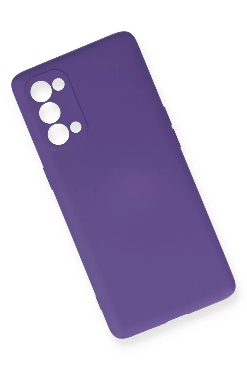 Reno 5 Pro Kılıf Nano içi Kadife Silikon - Mor
