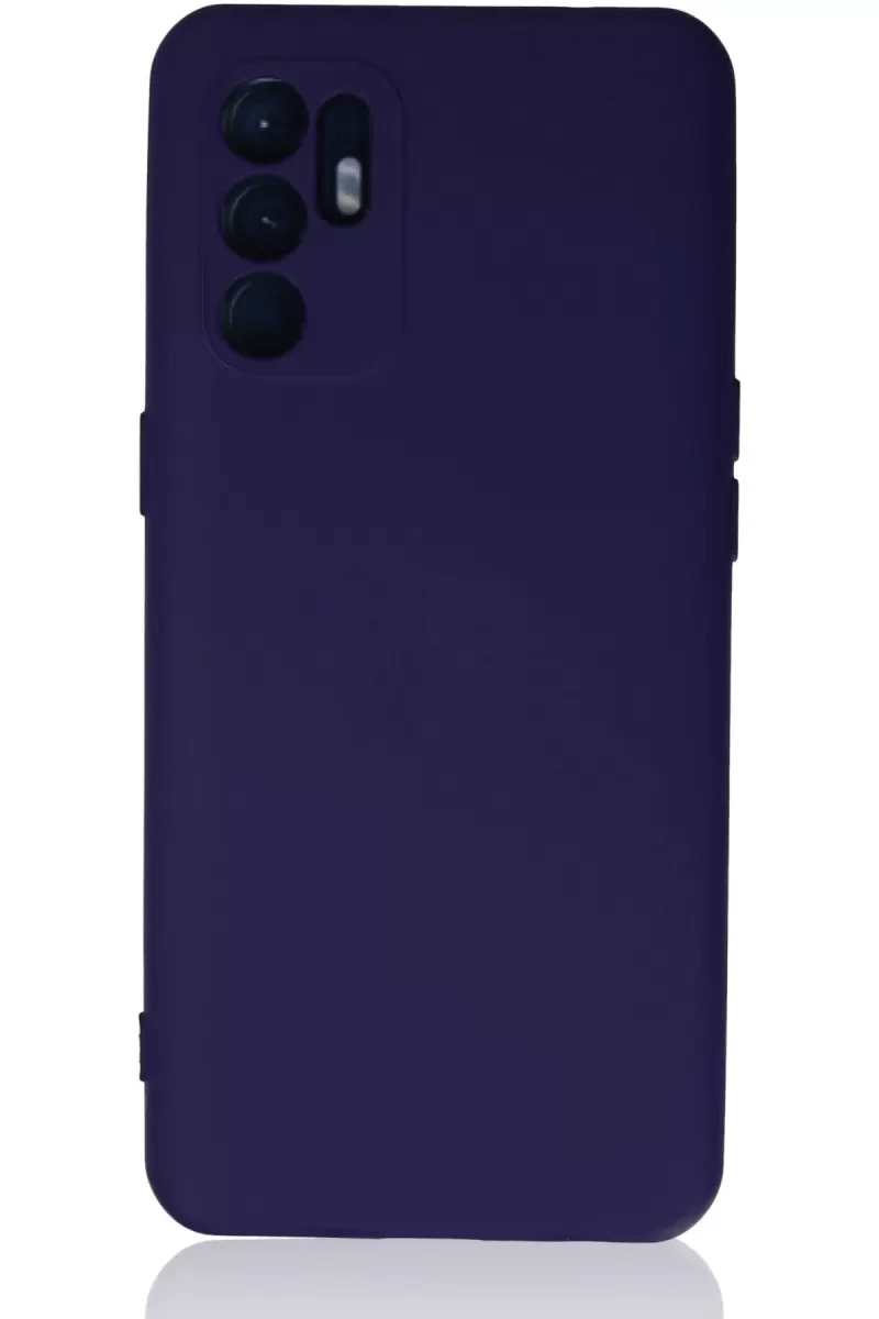 Reno 6 Kılıf Nano içi Kadife Silikon - Mor