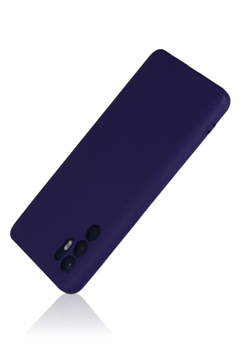 Reno 6 Kılıf Nano içi Kadife Silikon - Mor