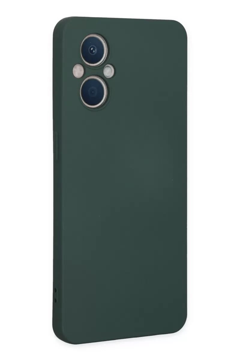 Reno 7 Lite Kılıf Nano içi Kadife Silikon - Koyu Yeşil