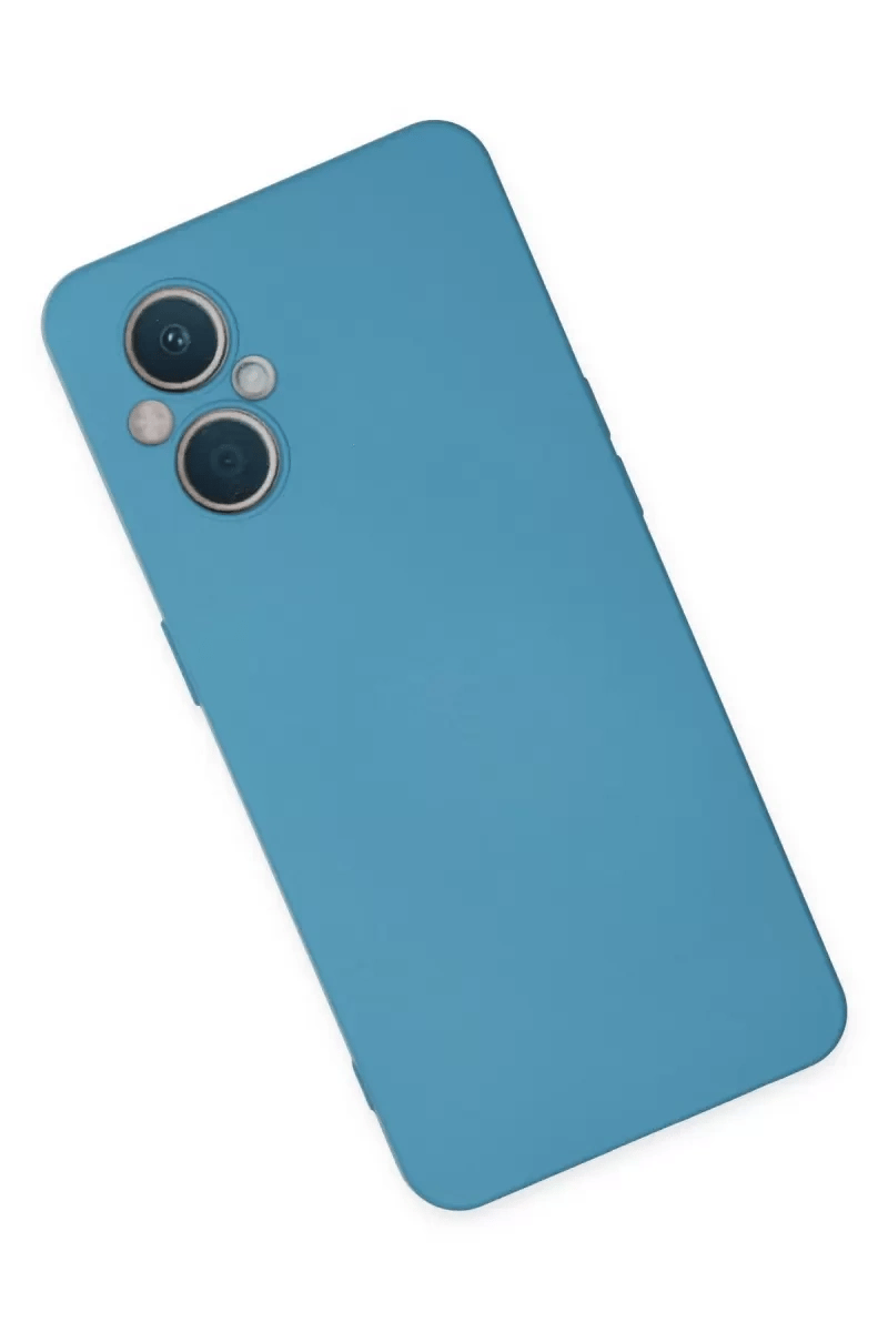 Reno 7 Lite Kılıf Nano içi Kadife Silikon - Mavi