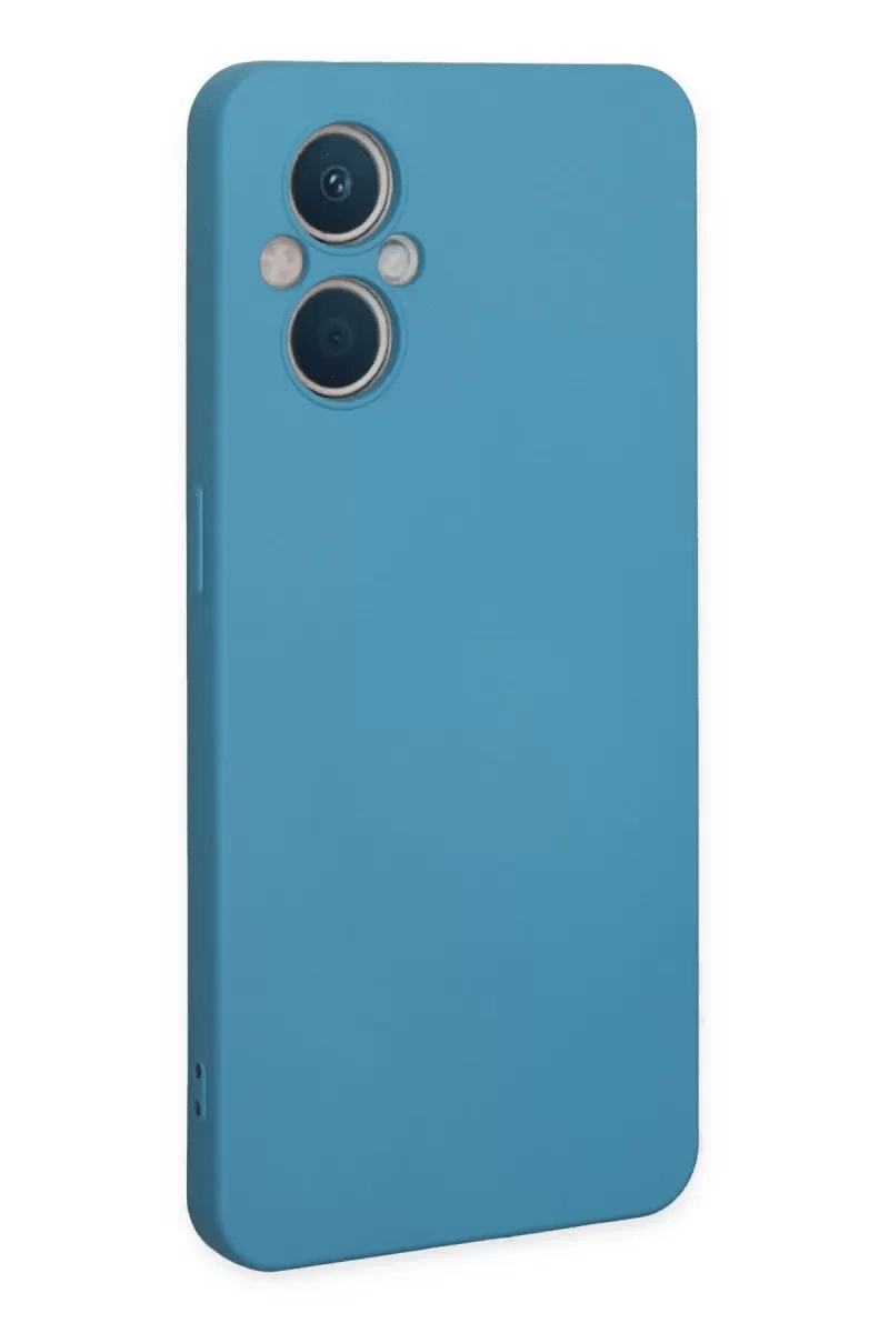 Reno 7 Lite Kılıf Nano içi Kadife Silikon - Mavi