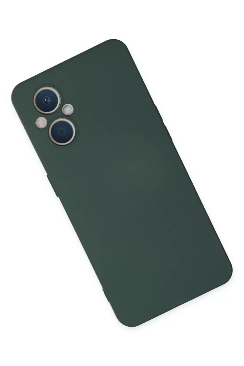 Reno 7 Lite Kılıf Nano içi Kadife Silikon - Koyu Yeşil