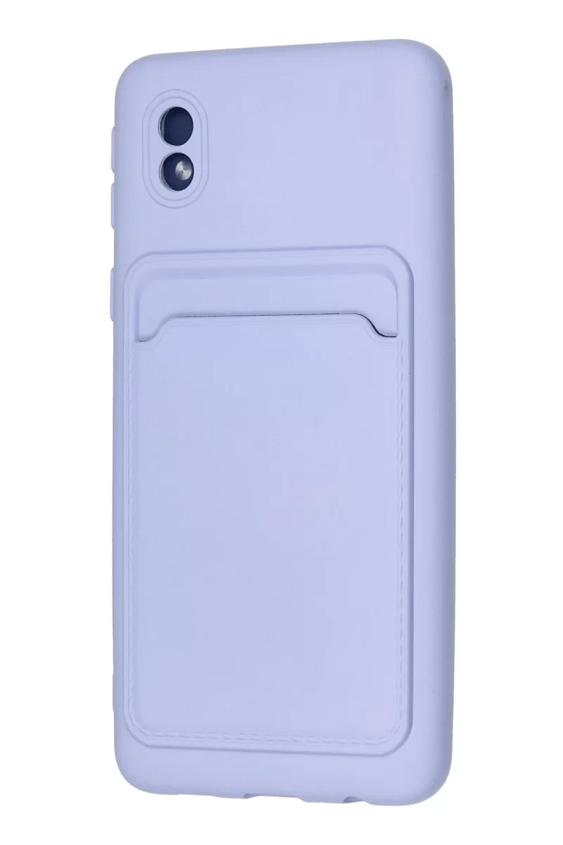 Samsung Galaxy A01 Core Kılıf Kelvin Kartvizitli Silikon - Lila