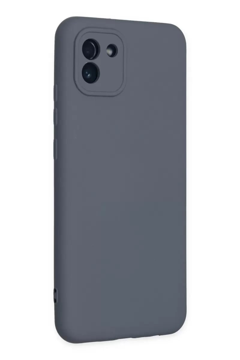 Samsung Galaxy A03 Kılıf Nano içi Kadife Silikon - Gri