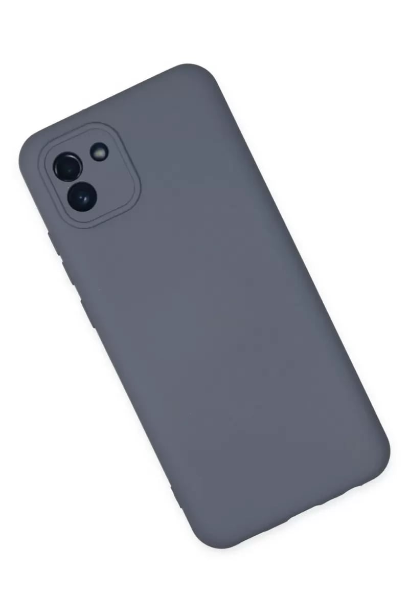 Samsung Galaxy A03 Kılıf Nano içi Kadife Silikon - Gri