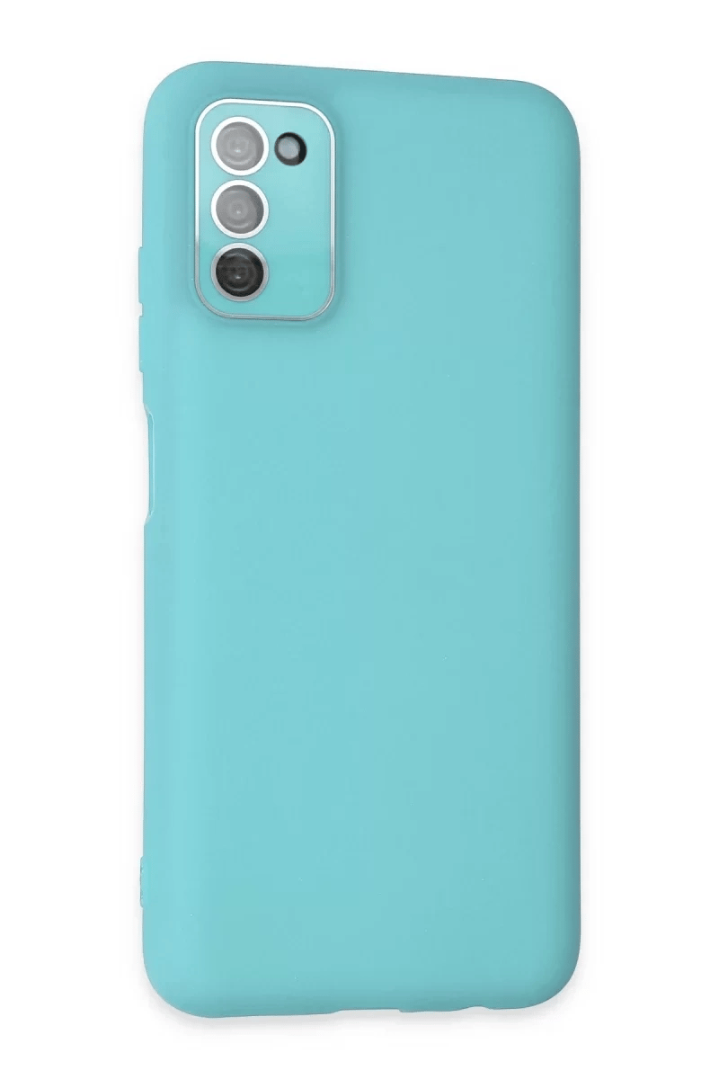 Samsung Galaxy A03S Kılıf Lansman Glass Kapak - Turkuaz