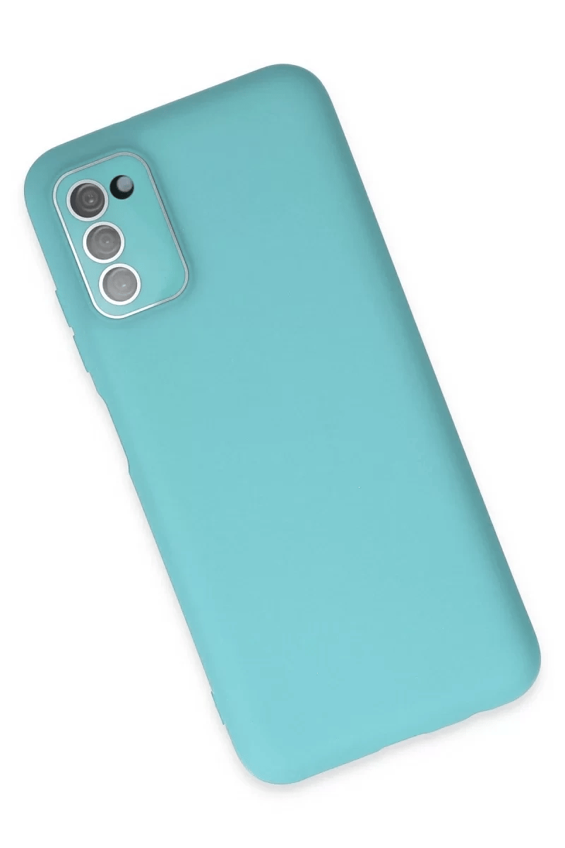 Samsung Galaxy A03S Kılıf Lansman Glass Kapak - Turkuaz