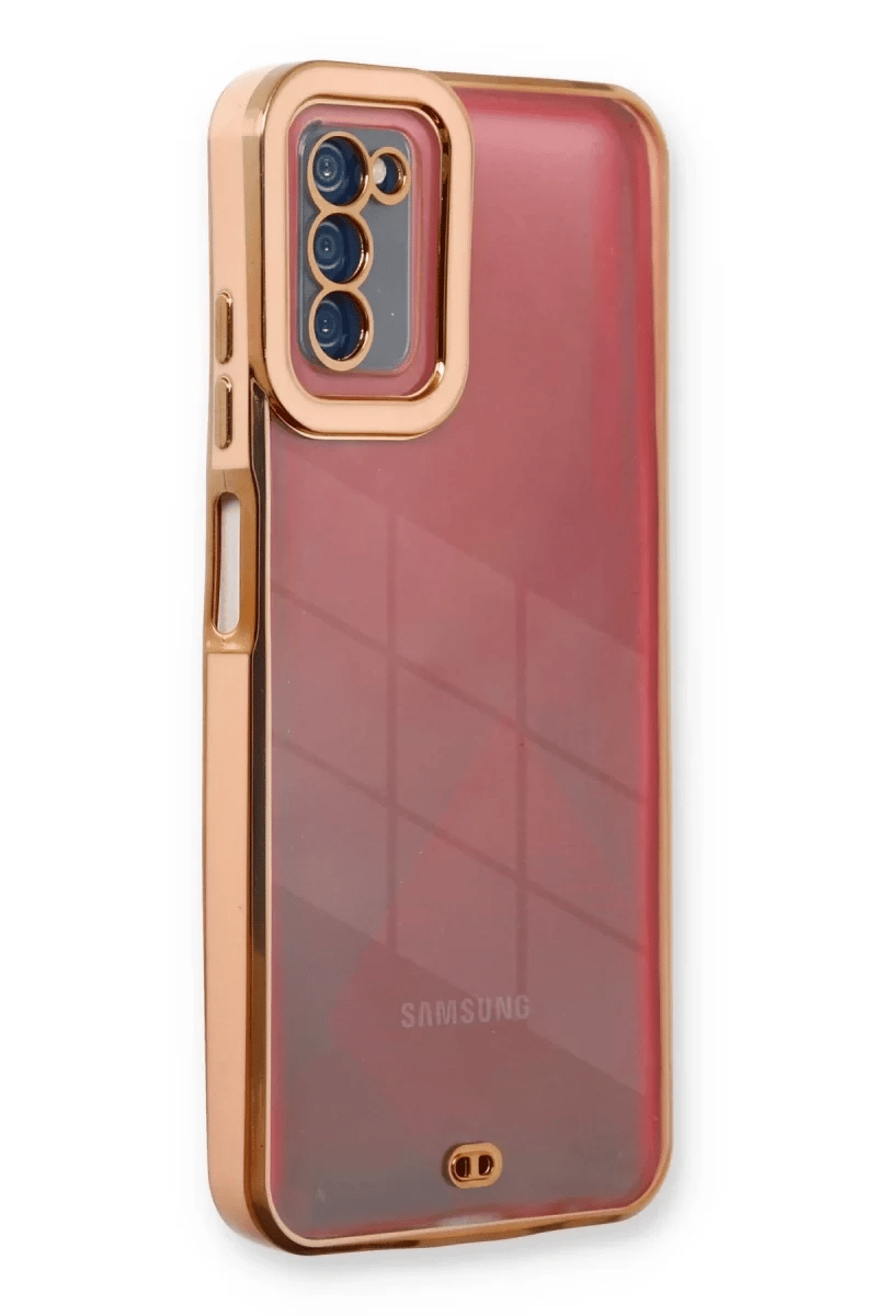 Samsung Galaxy A03S Kılıf Liva Lens Silikon - Rose