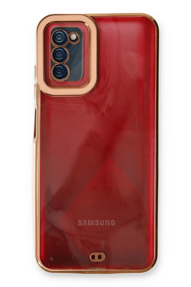 Samsung Galaxy A03S Kılıf Liva Lens Silikon - Rose