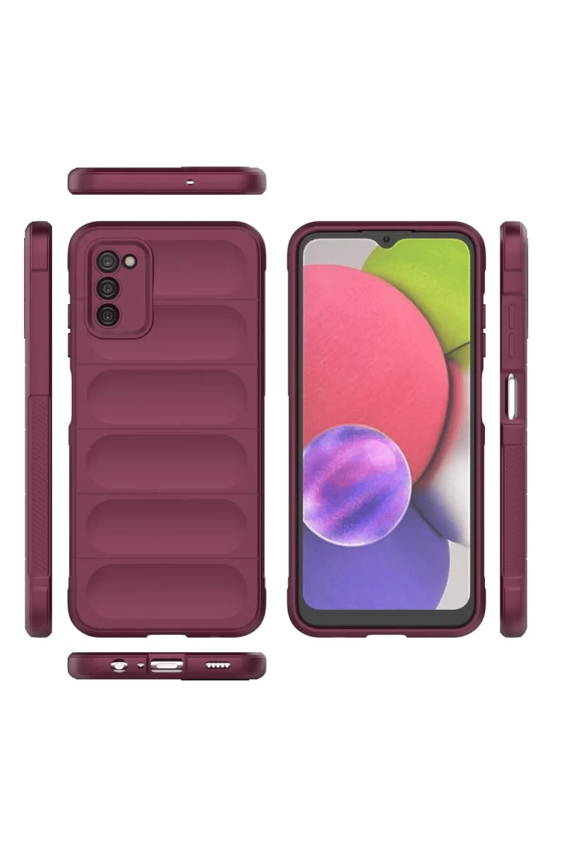 Samsung Galaxy A03S Kılıf Optimum Silikon - Bordo