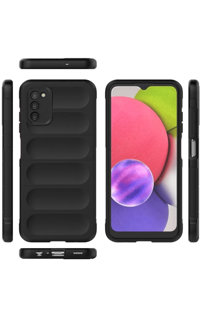 Samsung Galaxy A03S Kılıf Optimum Silikon - Siyah