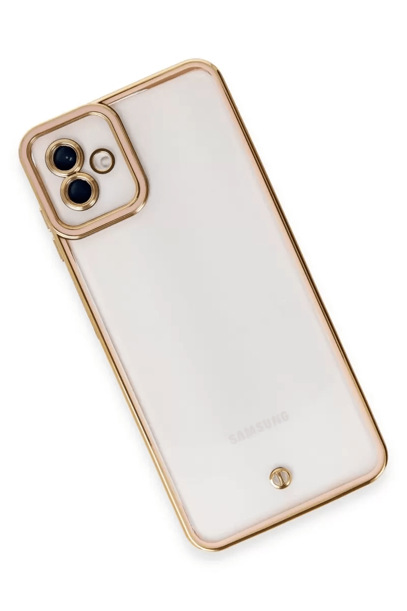 Samsung Galaxy A04 Kılıf Liva Lens Silikon - Rose