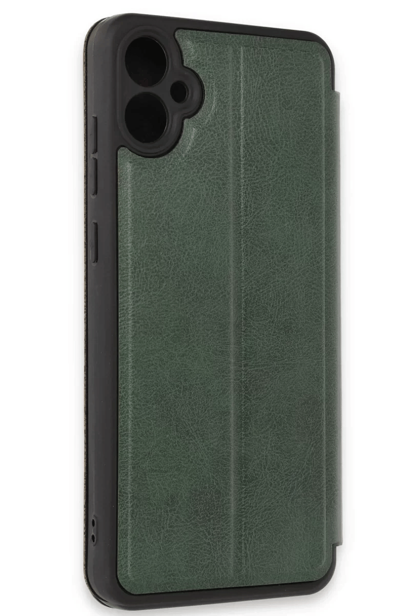 Samsung Galaxy A05 Kılıf Flip Cover - Koyu Yeşil